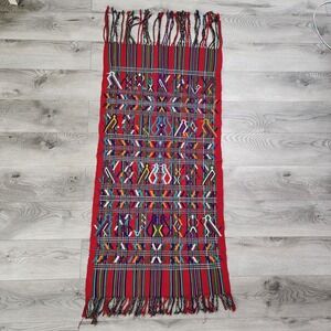 VINTAGE Servilleta/Tzute Textile, Nebaj Guatemala‎ - Woven Beautifully & Vibrant